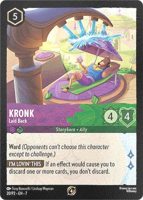 kronk lorcana card - Head of Security 185/204 Super Rare Disney Lorcana: Shimmering Skies TCG 6 Lore Value Kronk, Laid Back - Lorcana