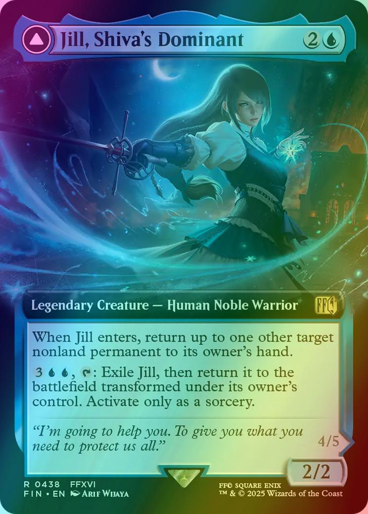 final fantasy mtg jill Jill, Shiva's Dominant // Shiva, Warden of Ice [438] [Extended Art] [FINAL  FANTASY] [Foil] – Face to Face Games
