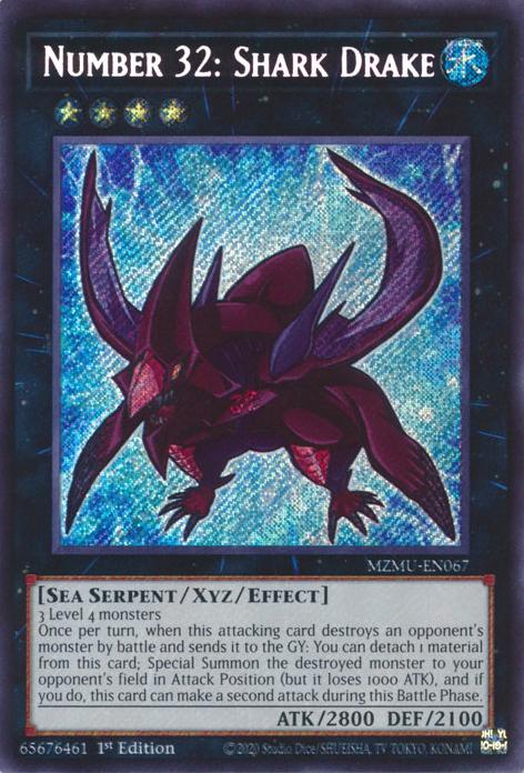 Number 32: Shark Drake - MZMU-EN067 - Secret Rare - 1st Edition