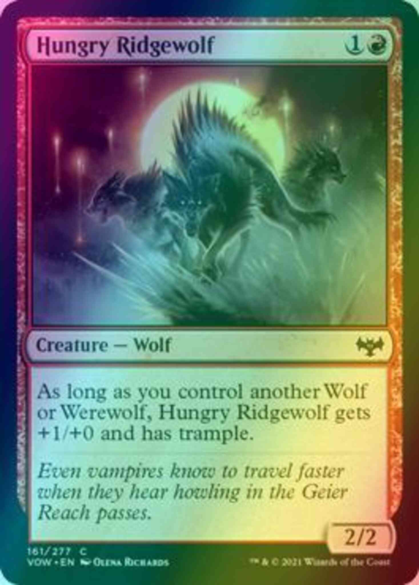 Magic: The Gathering - Hungry Ridgewolf (161) - Carta Foil - Set: Innistrad: Crimson Vow
