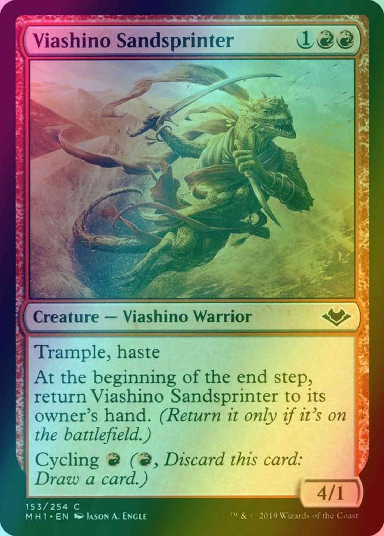 mtg viashino cards Viashino Sandsprinter [153] [Modern Horizons] [Foil] – Face to Face Games