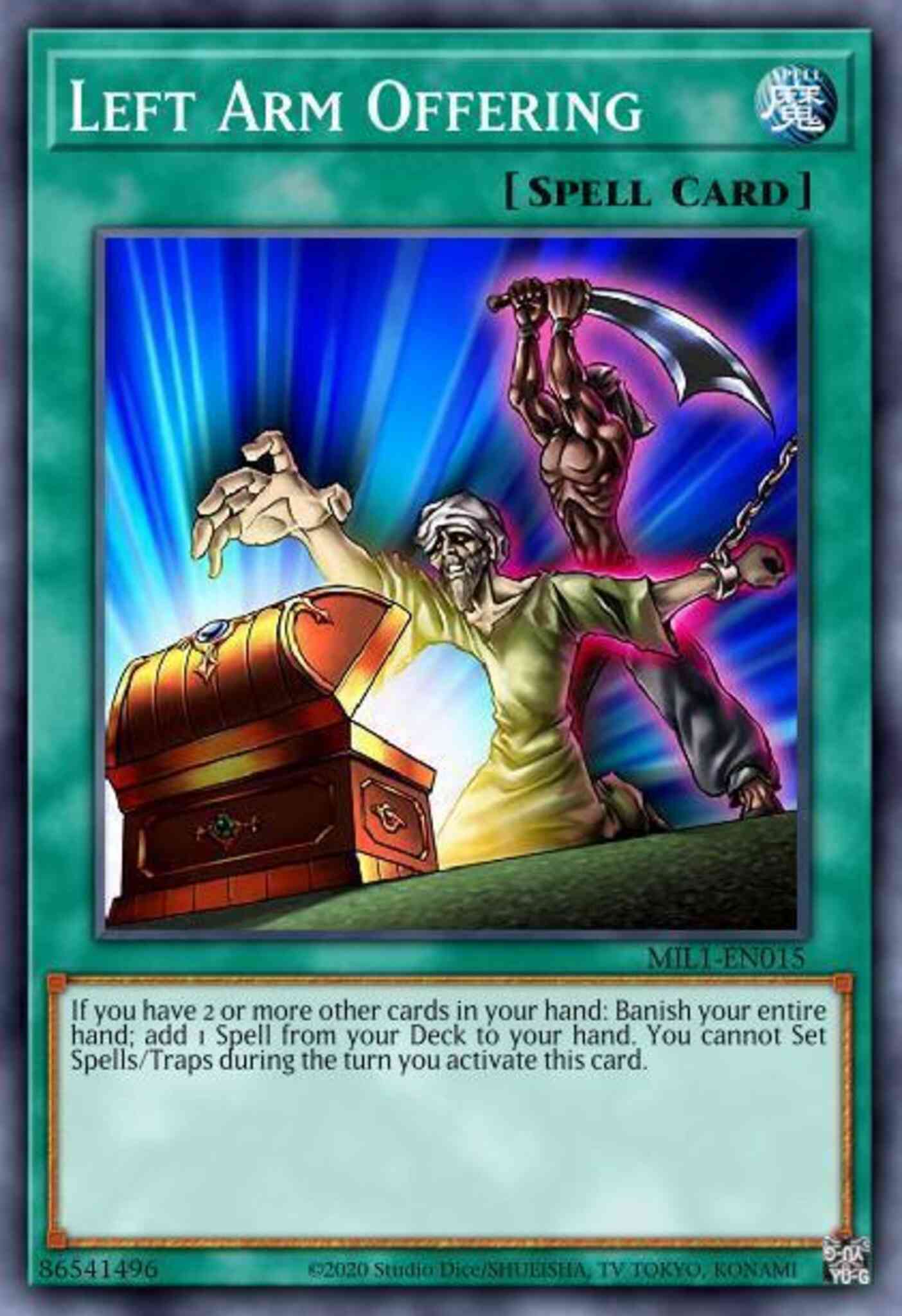 Left Arm Offering - MIL1-EN015 - Super Rare - 1st Edition