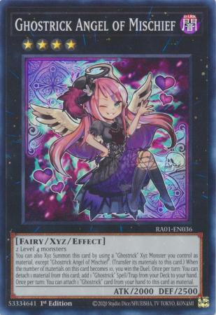 Ghostrick Angel of Mischief - RA01-EN036 - Super Rare - 1st Edition