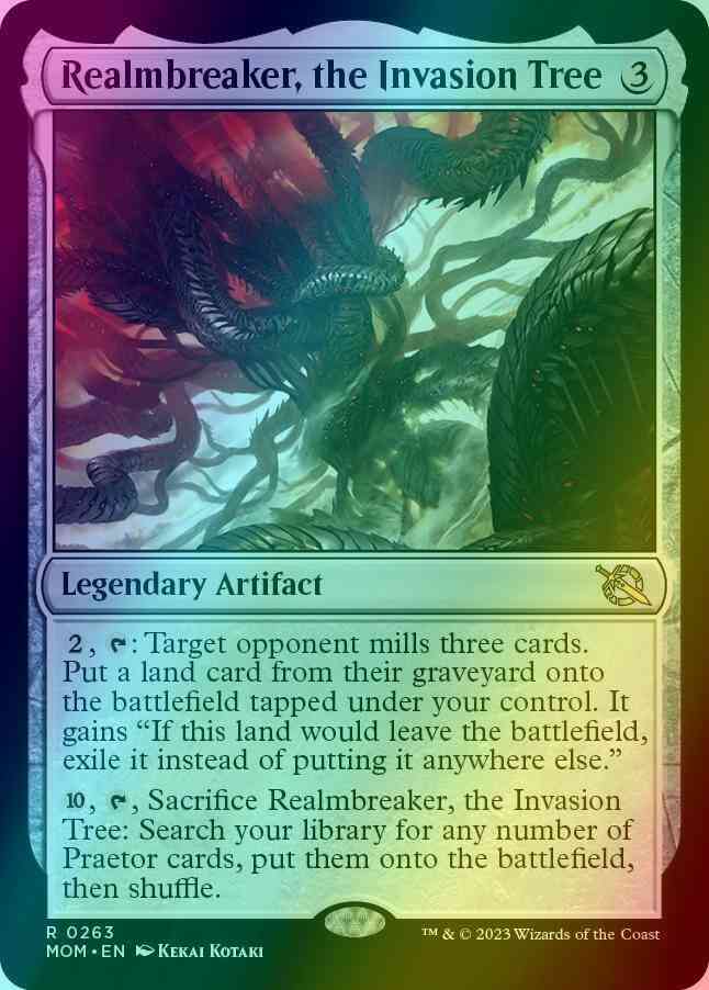 realmbreaker mtg card Realmbreaker, the Invasion Tree [263] [March of the Machine] [Foil] – Face to Face Games March of the Machine Deck:Silver Swarm Magic The Gathering - #magicthegathering
