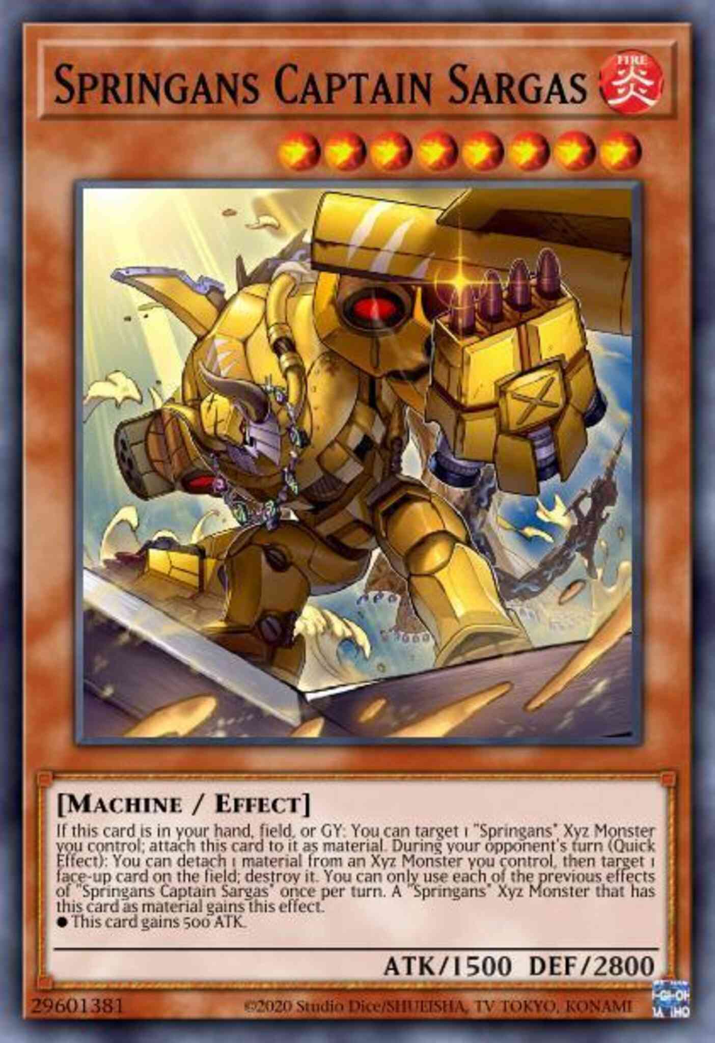 Springans Captain Sargas - BLVO-EN009 - Common - 1st Edition