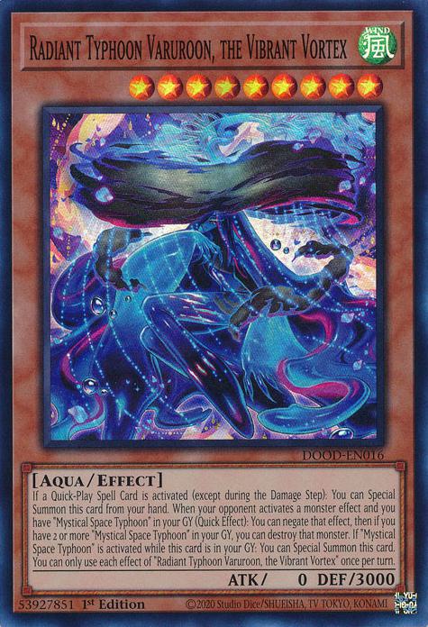 Radiant Typhoon Varuroon, the Vibrant Vortex - DOOD-EN016 - Super Rare - 1st Edition
