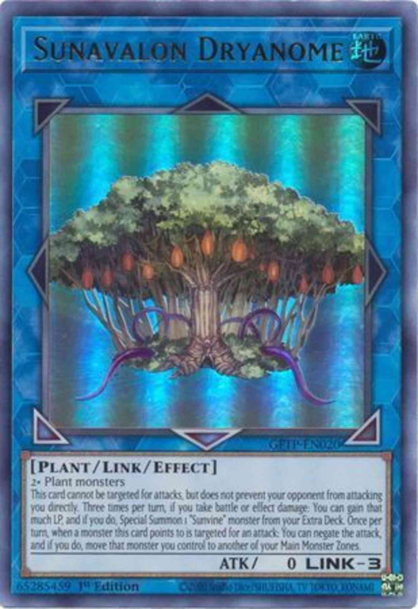 Sunavalon Dryanome - GFTP-EN020 - Ultra Rare - 1st Edition