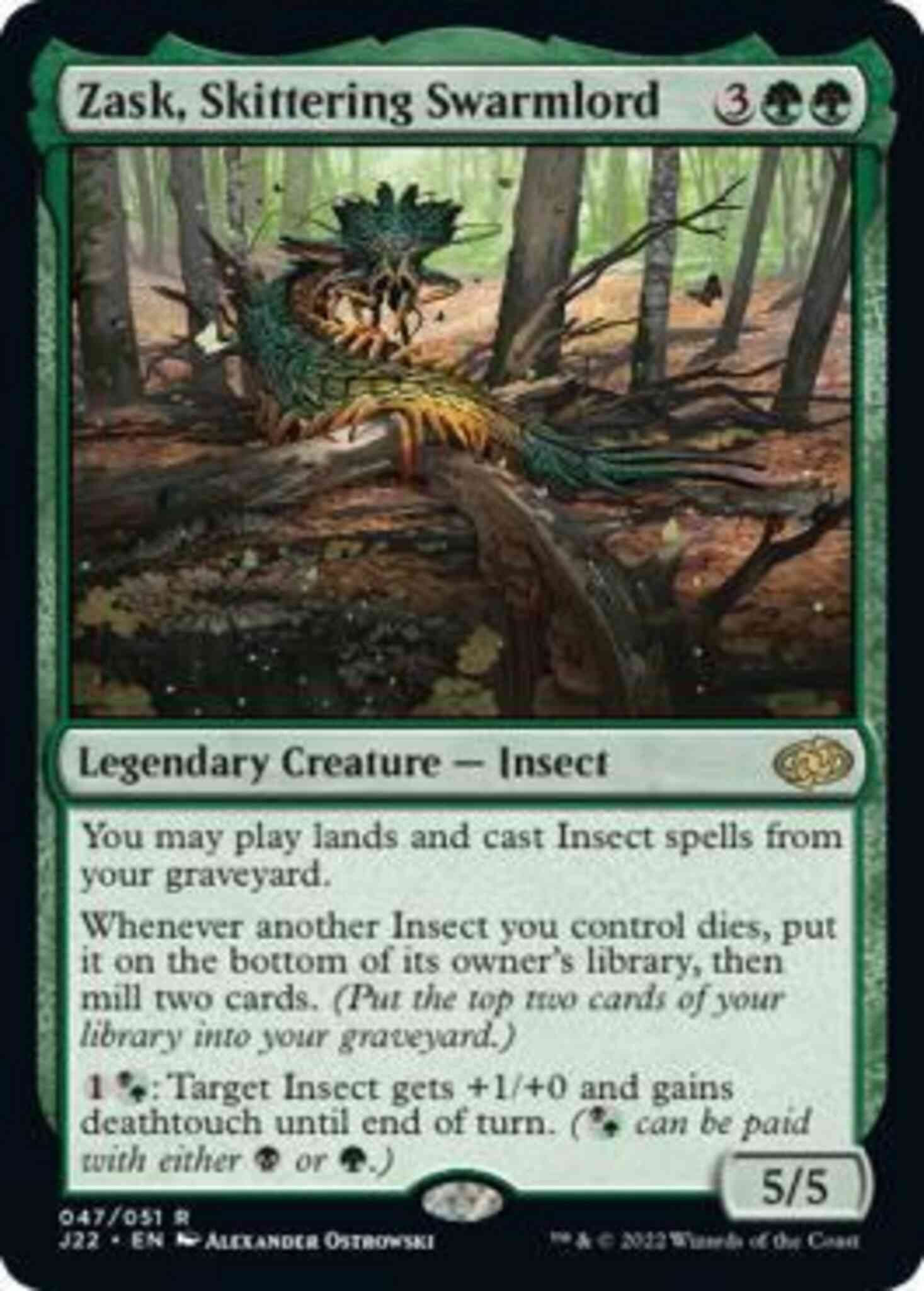 Zask, Skittering Swarmlord [47] [Jumpstart 2022] [Non-Foil] – Face
