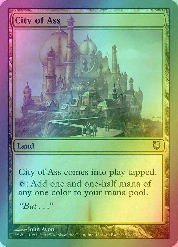 ass cards mtg City of [134] [Unhinged] [Foil] – Face to Face Games Theme:Aerith Gainsborough Final Fantasy 7 3.5 Illustrated by Jeremy Magic: The Gatherings card