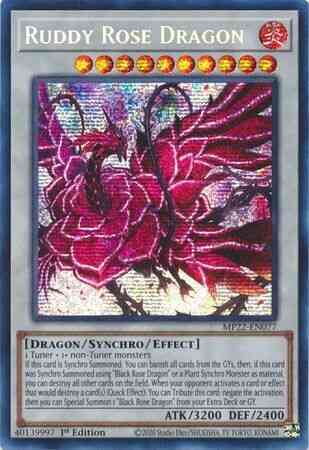 Ruddy Rose Dragon - MP22-EN077 - Prismatic Secret Rare - 1st Edition