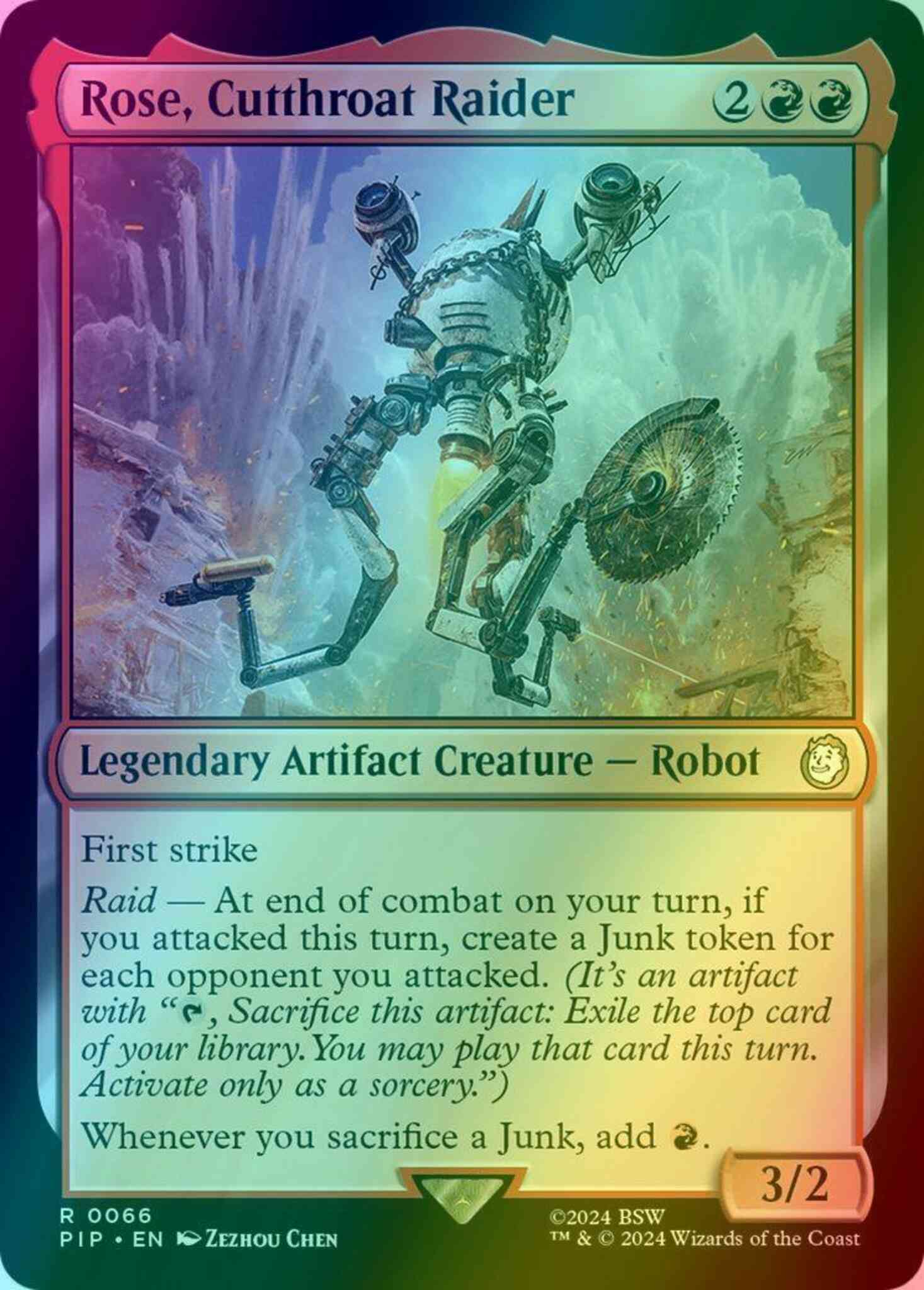rose mtg card Rose, Cutthroat Raider [66] [Fallout] [Foil] – Face to Face Games