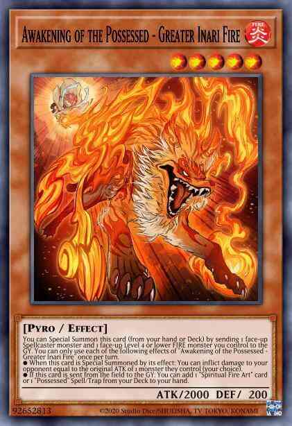 Awakening of the Possessed - Greater Inari Fire - SDCH-EN006 - Ultra Rare - 1st Edition
