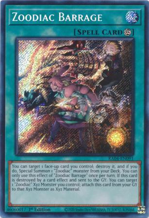 Zoodiac Barrage - RA04-EN091 - Secret Rare - 1st Edition