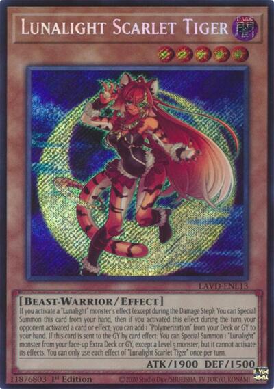 Lunalight Scarlet Tiger - LAVD-ENL13 - Secret Rare - 1st Edition