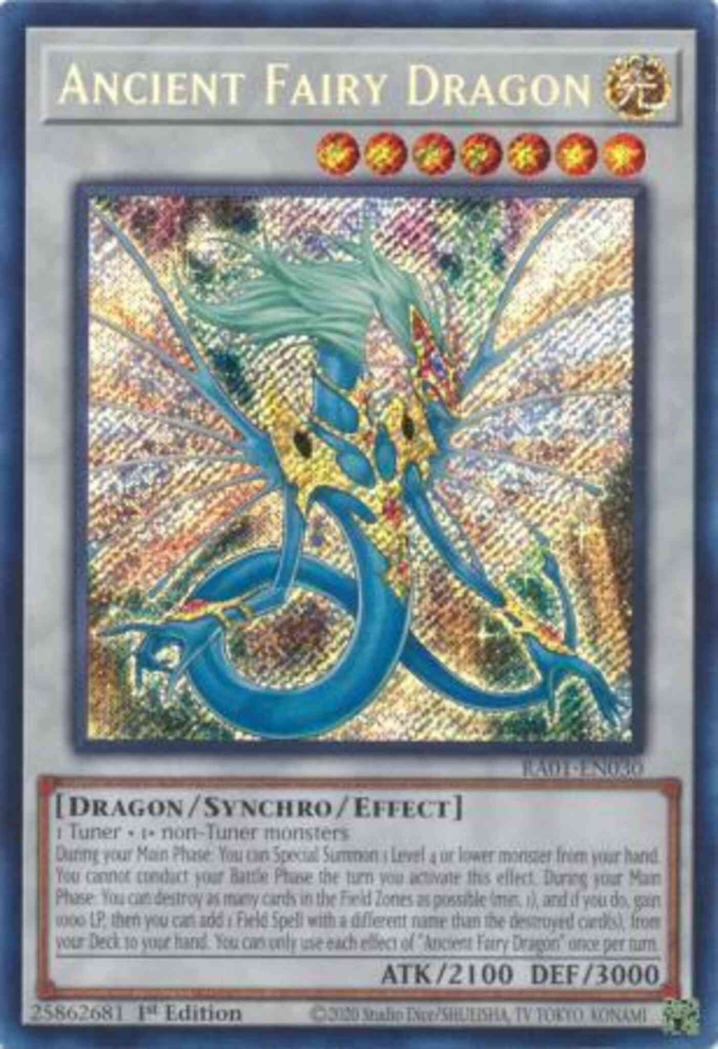 Ancient Fairy Dragon - RA01-EN030 - Secret Rare - 1st Edition