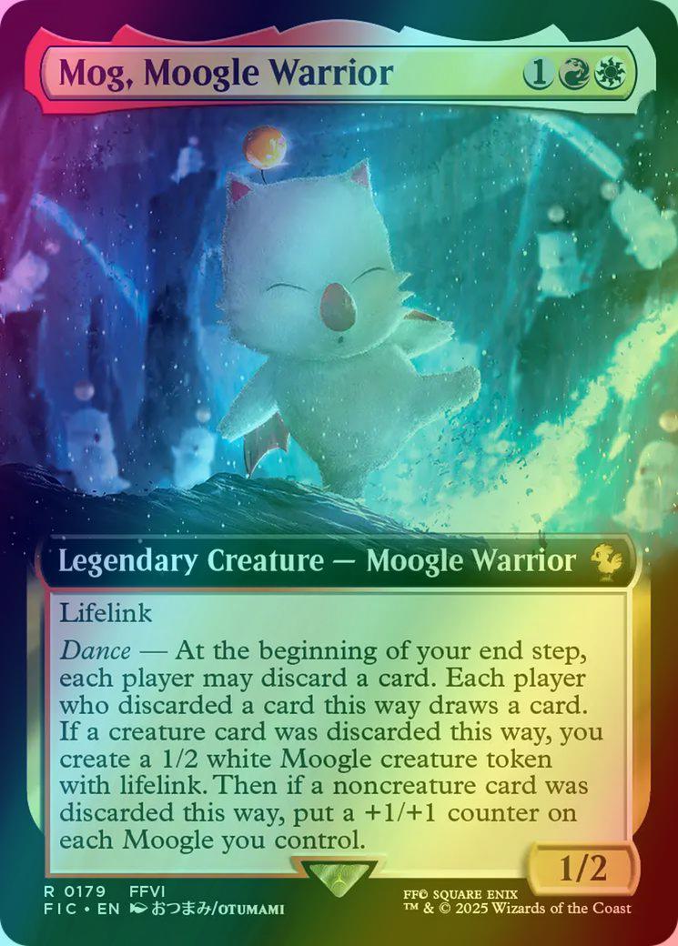 mog mtg final fantasy Magic The Gathering - Universes Beyond - - Commander 2 Illustrated by Ignatius Budi All Magic Stiltzkin, Moogle Merchant Final