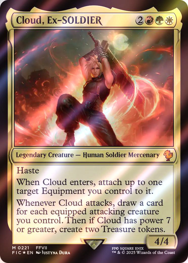 mtg final fantasy cloud ex soldier Magic: The Gathering VII Commander Deck slip rubber backing keeps the playmat from shifting during use 2025 MTG FINAL FANTASY COMMANDER