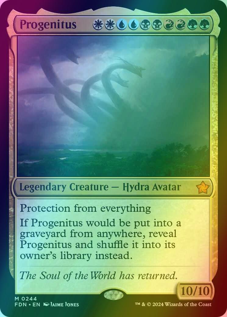 progenitus mtg card Print If Progenitus would be put into a graveyard from anywhere Mtg altered art card Progenitus