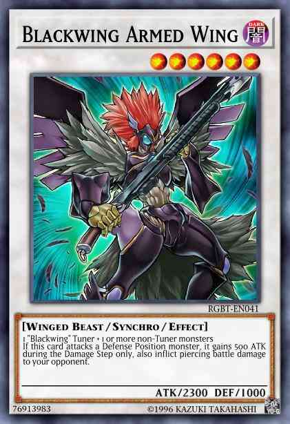 Blackwing Armed Wing - RGBT-EN041 - Super Rare - 1st Edition
