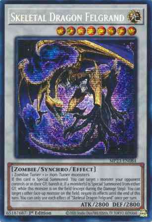 Skeletal Dragon Felgrand - MP23-EN084 - Prismatic Secret Rare - 1st Edition