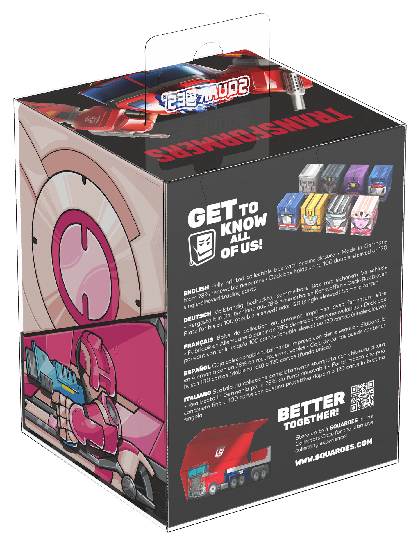 Ultimate Guard Squaroes Deck Box - 100 - Transformers - Arcee