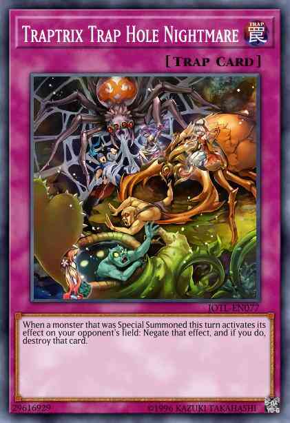 Traptrix Trap Hole Nightmare - PGL2-EN069 - Gold Rare - 1st Edition