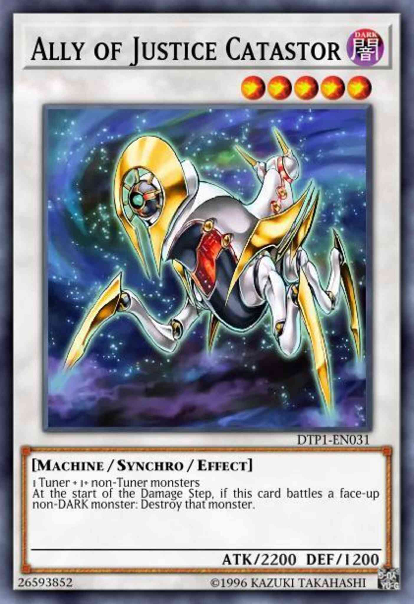 Ally of Justice Catastor - DT01-EN035 - Duel Terminal Rare Parallel Rare - Duel Terminal