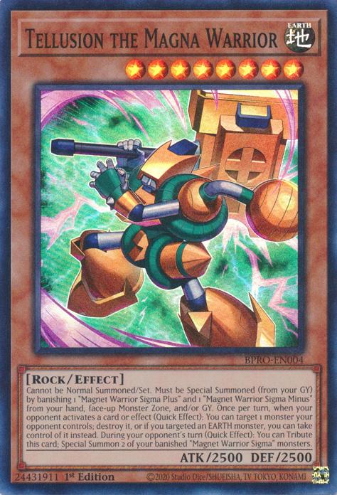 Tellusrion the Magna Warrior - BPRO-EN004 - Super Rare - 1st Edition