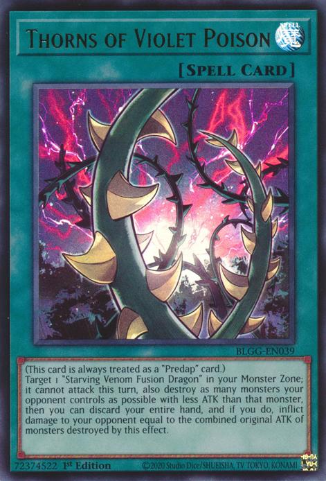 Thorns of Violet Poison - BLGG-EN039 - Ultra Rare - 1st Edition