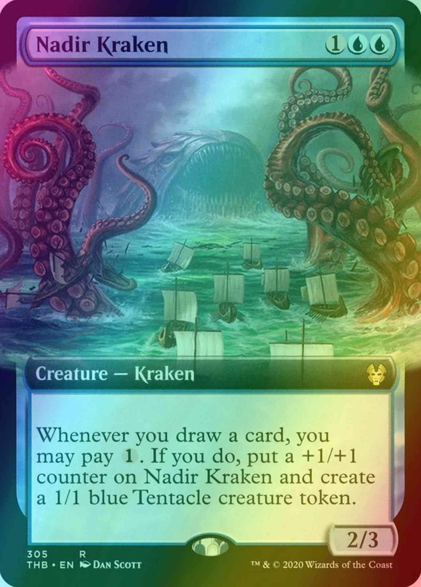 kraken cards mtg Nadir [305] [Extended Art] [Theros Beyond Death] [Foil] – Face to Face Games Edition:27/50 #mtgcommunity put four +1/+1 counters MtG Core Set 2021