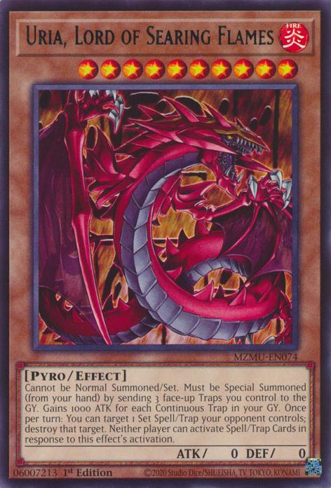 Uria, Lord of Searing Flames - MZMU-EN074 - Rare - 1st Edition