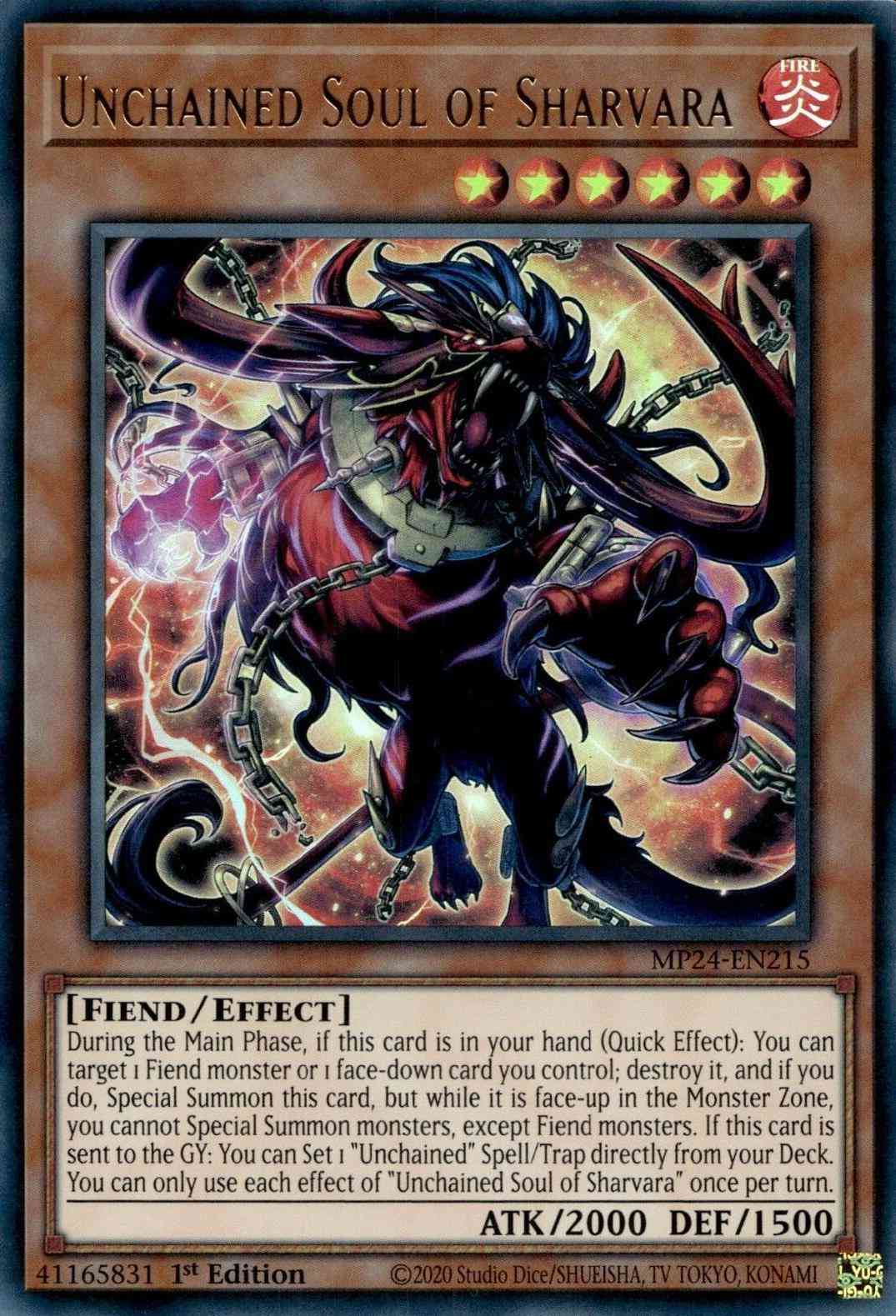Unchained Soul of Sharvara - MP24-EN215 - Ultra Rare - 1st Edition