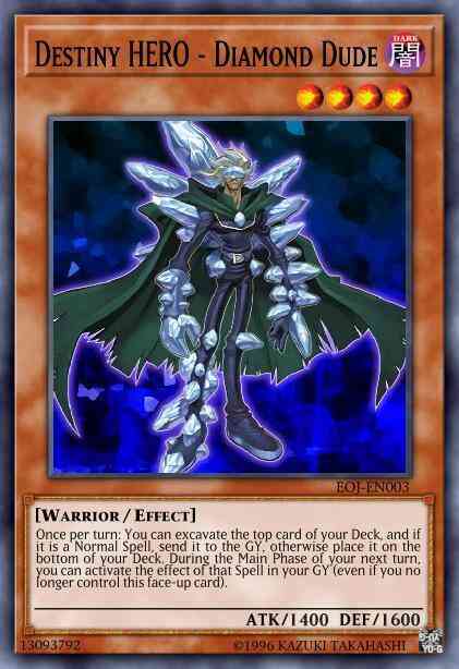 Destiny HERO - Diamond Dude - LCGX-EN124 - Super Rare - 1st Edition