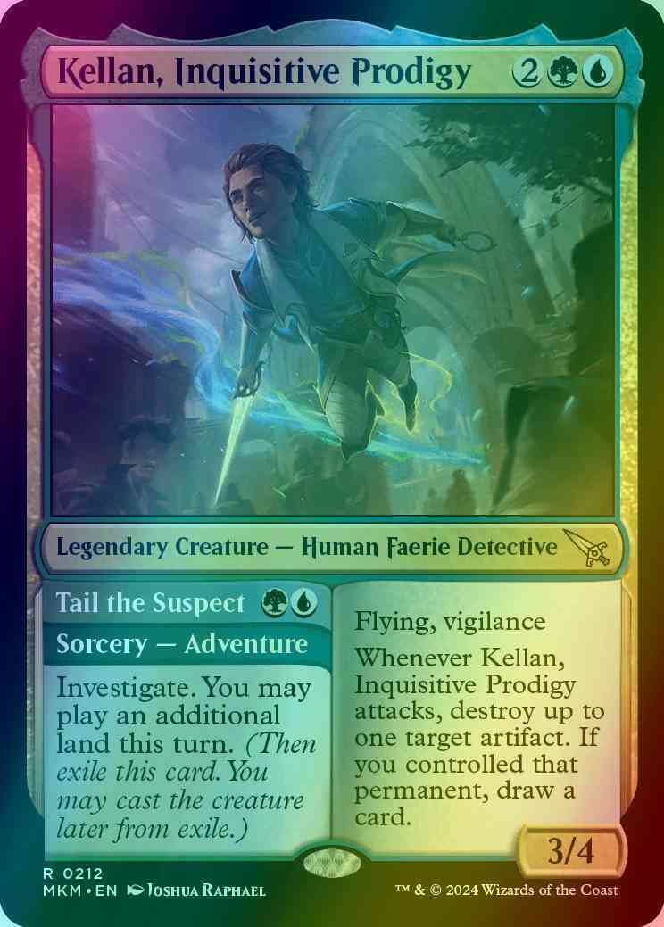 Kellan, Inquisitive Prodigy // Tail the Suspect [212] [Murders at Karlov  Manor] [Foil]  Face to Face Games