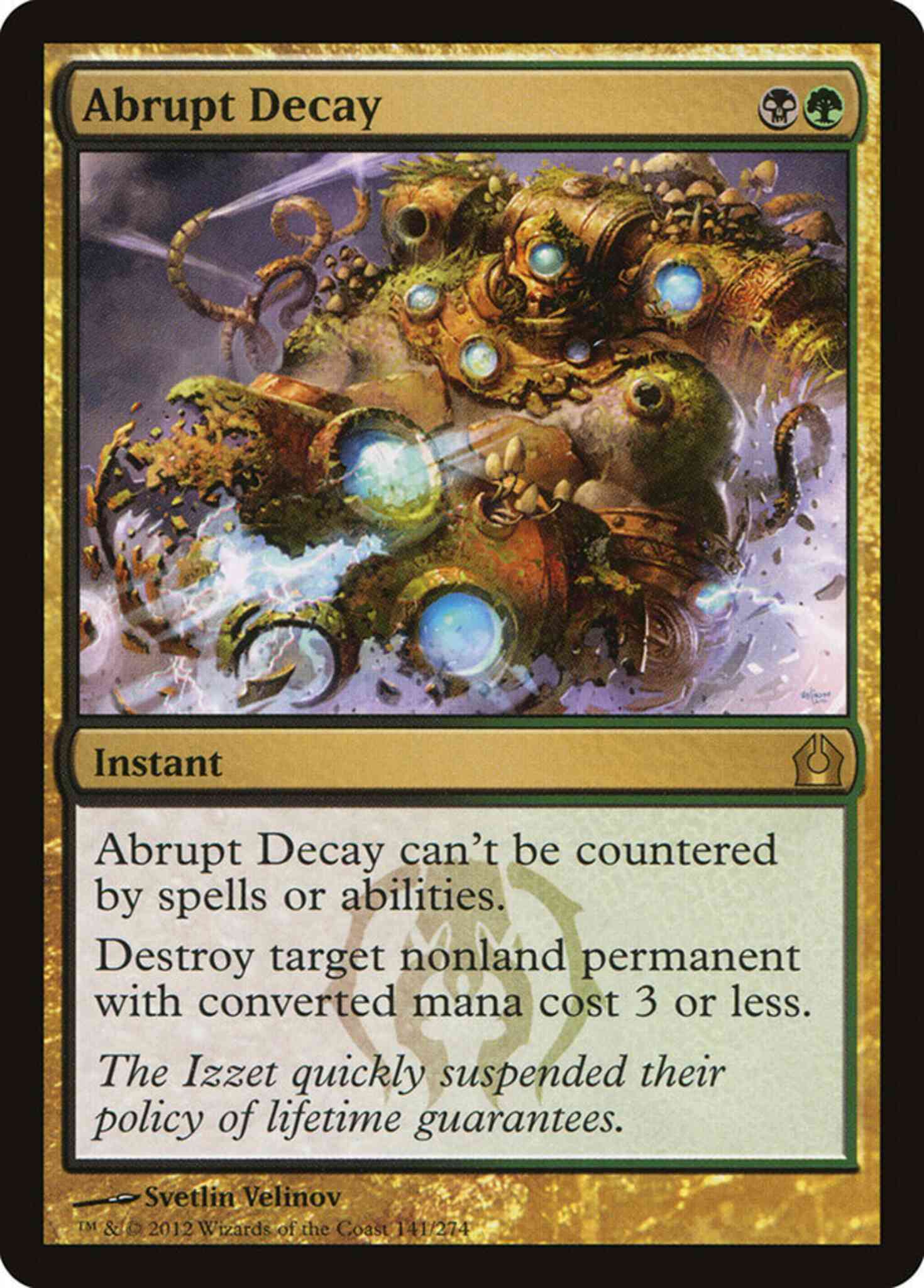 【MTG】突然の衰微/Abrupt Decay ロシア語 ４枚セット Abrupt Decay [141] [Return To Ravnica] [Non-Foil] – Face to Face Games