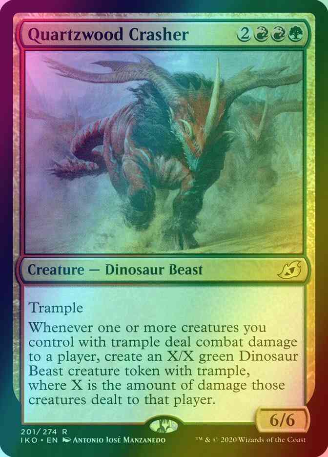 Mtg Booster Box Ikoria Magic: The Gathering Card - Quartzwood Crasher (Rare)  From Ikoria: Lair Of Behemoths Near Mint Magic Card