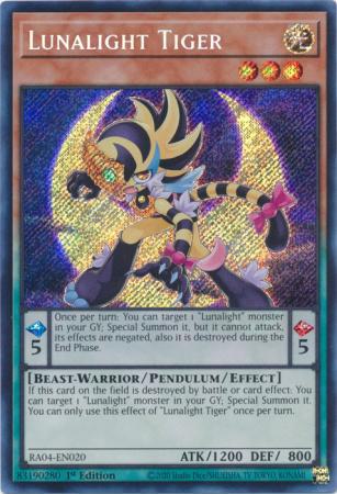 Lunalight Tiger - RA04-EN020 - Secret Rare - 1st Edition