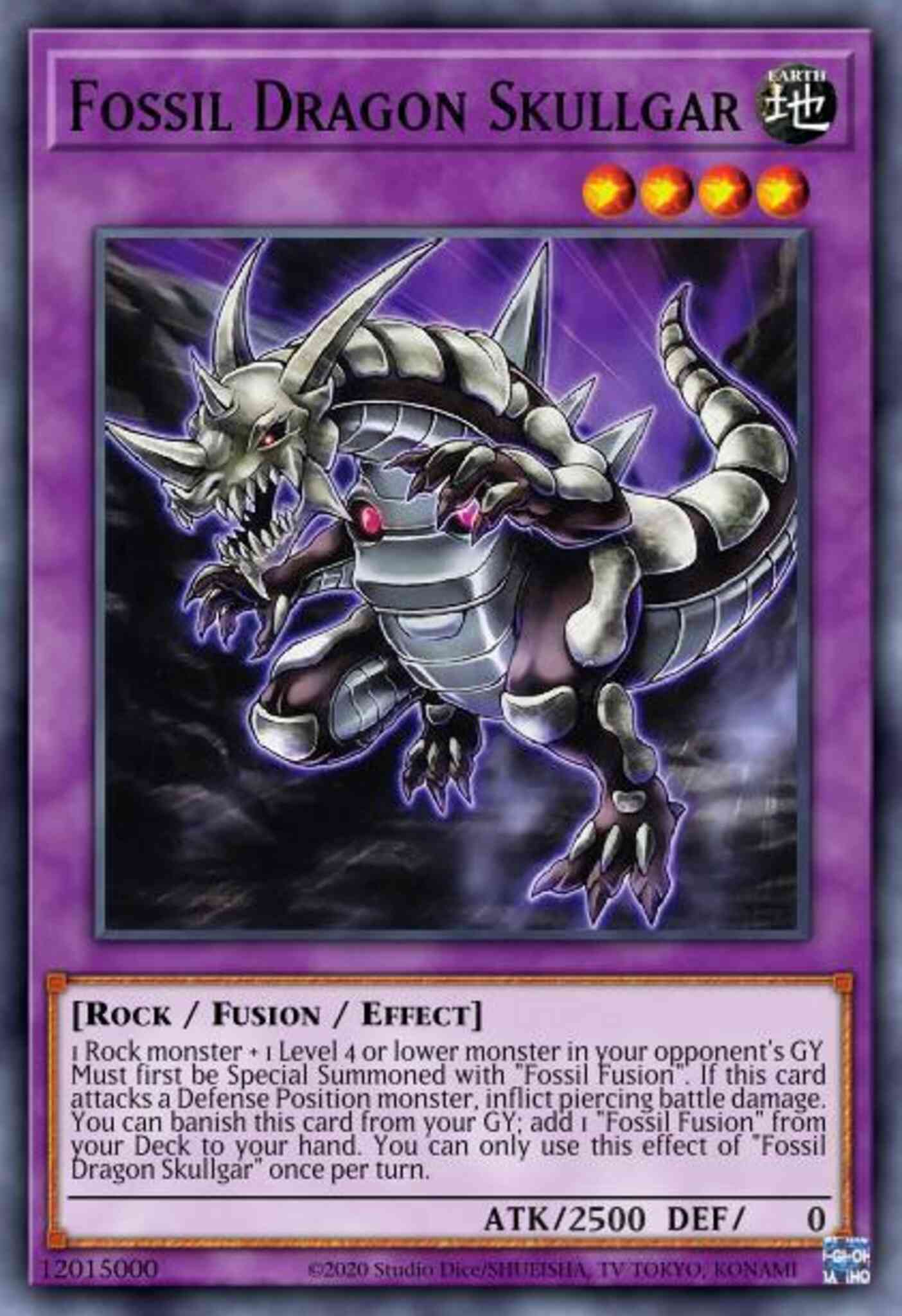 Fossil Dragon Skullgar - BLAR-EN010 - Secret Rare - 1st Edition