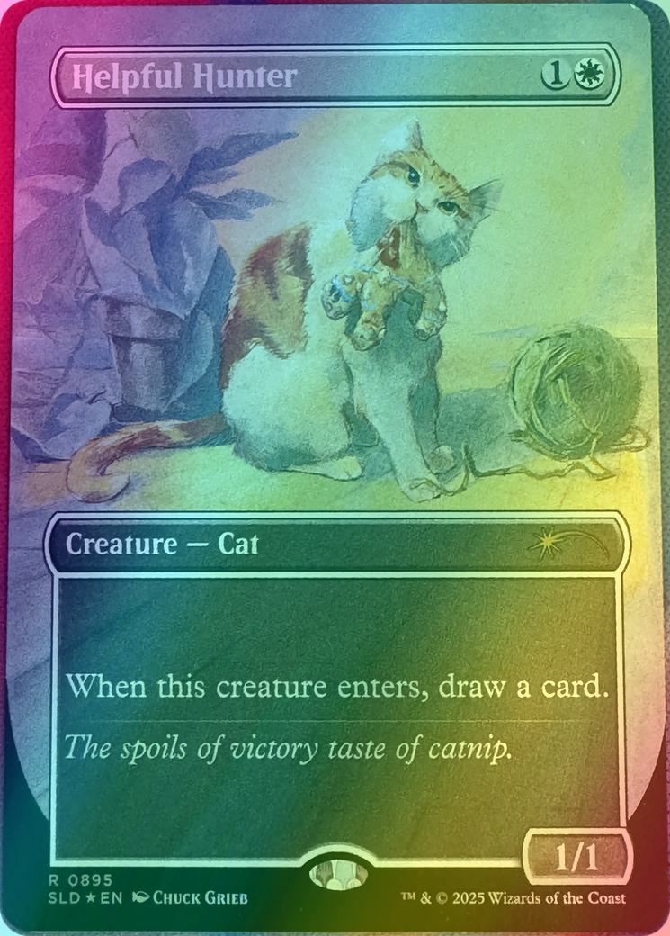 helpful hunter mtg card Magic The Gathering - Foundations - draw a card. Helpful Hunter | Foundations Foil