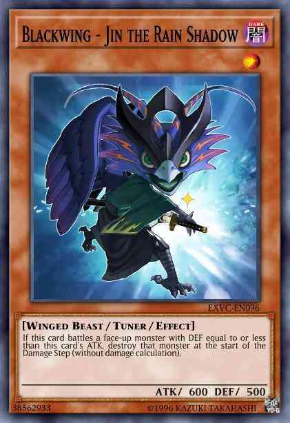 Blackwing - Jin the Rain Shadow - EXVC-EN096 - Rare - 1st Edition