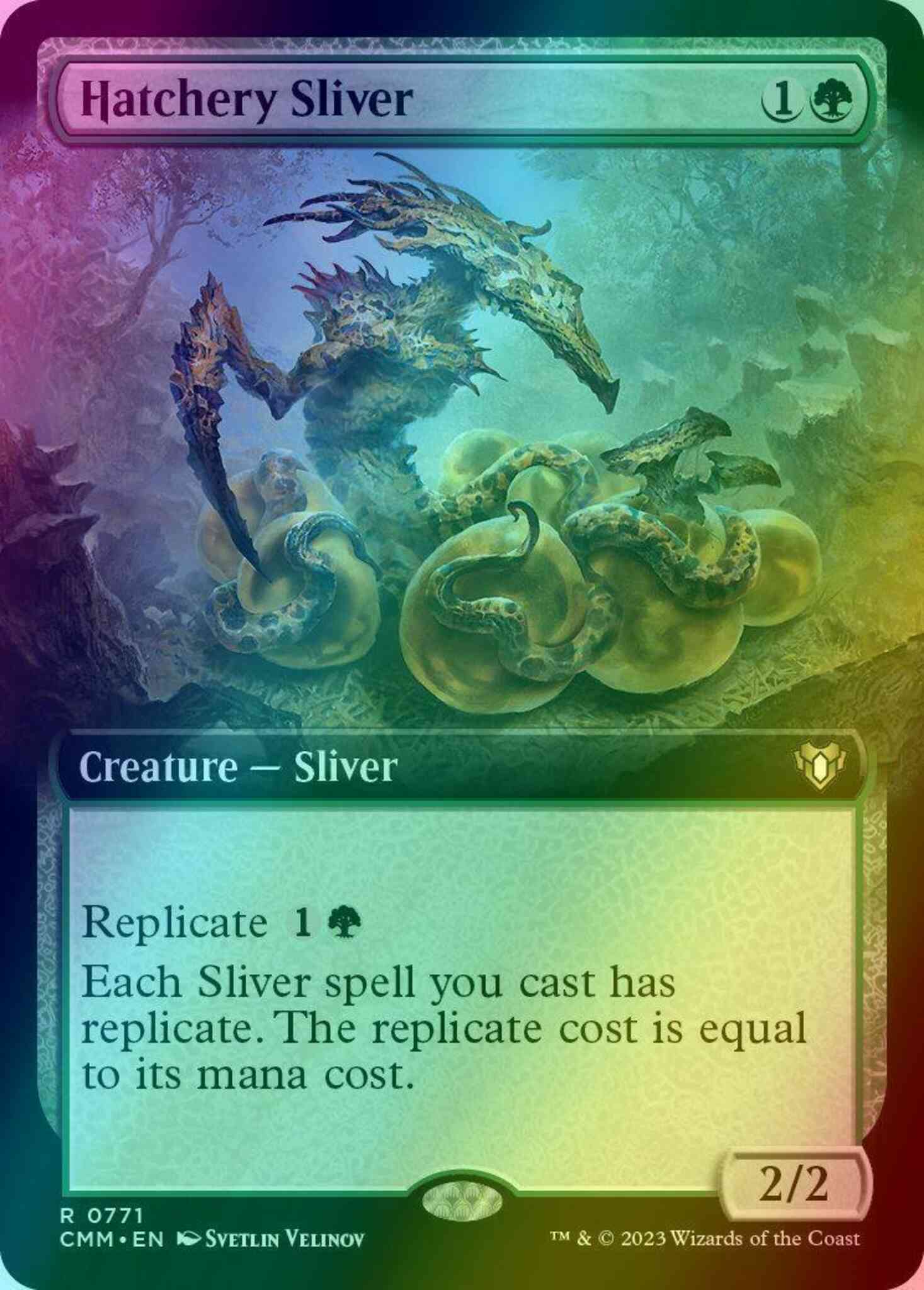 Hatchery Sliver [771] [Extended Art] [Commander Masters] [Foil] – Face to Face Games
