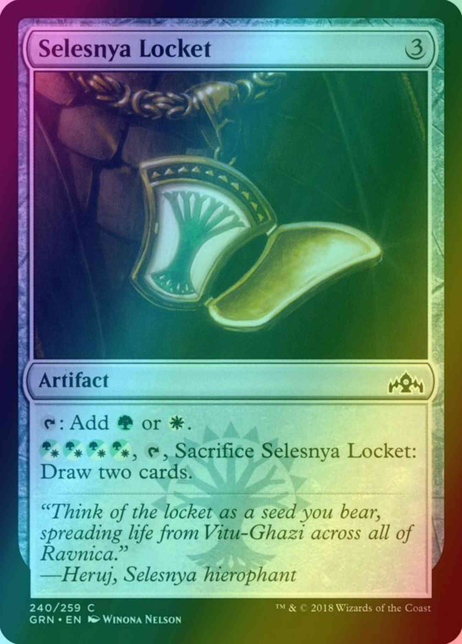 Selesnya Locket [240] [Guilds of Ravnica] [Foil] – Face to Face Games