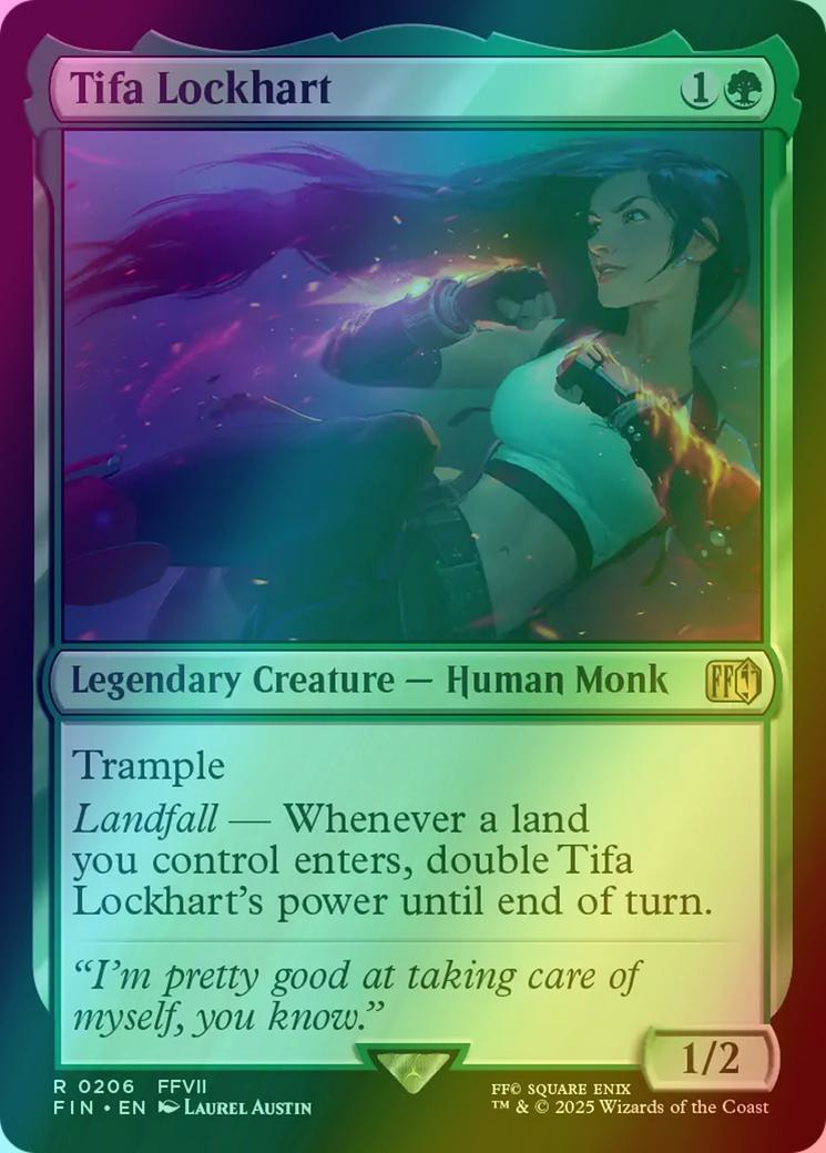 tifa lockhart mtg card Deck double Tifa Lockharts power until end of turn. FOIL TIFA LOCKHART (BORDERLESS) (SURGE