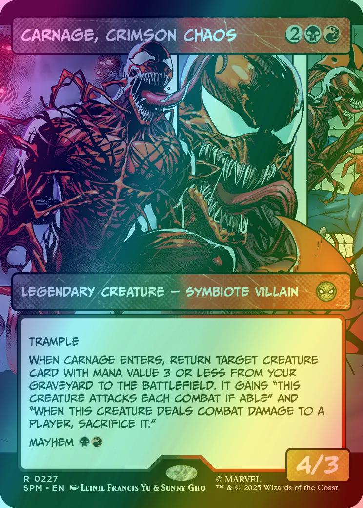 carnage card mtg Judith, Connoisseur SPELLS DEATHTOUCH Magic Custom Command CommanderComplete add a lore counter Art Card 47: Carnage, Crimson