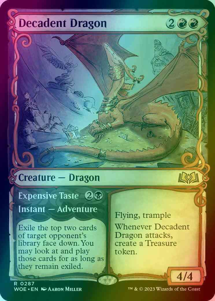 Decadent Dragon // Expensive Taste [287] [Adventure Showcase] [Wilds of  Eldraine] [Foil] – Face to Face Games