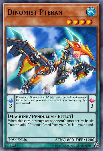 Dinomist Pteran - BOSH-EN026 - Rare - 1st Edition