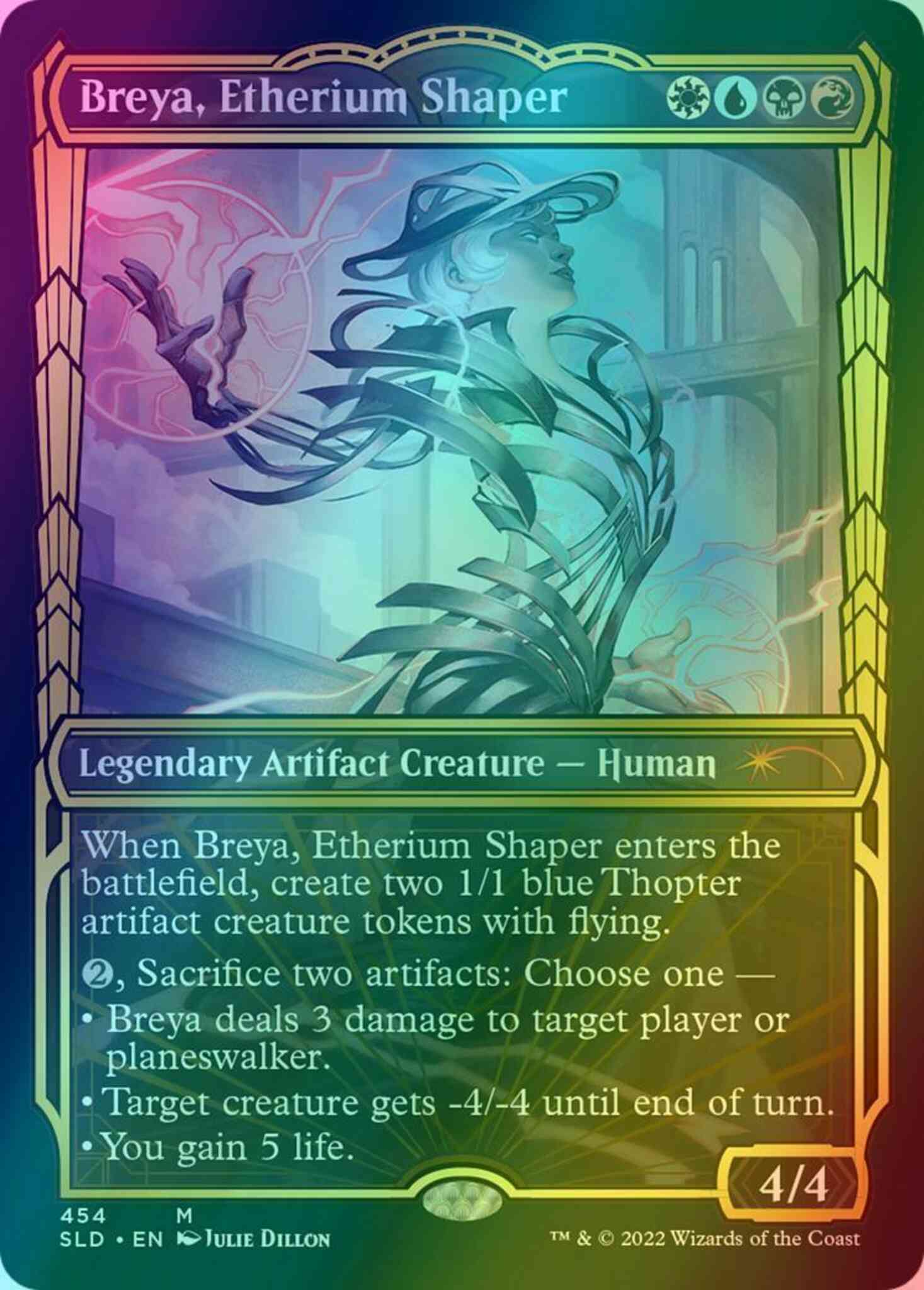 mtg breya etherium shaper commander deck Breya, Etherium Shaper [0454] [Golden Age Showcase] [Showcase: New Capenna]  [Secret Lair Drop] [Gilded Foil] – Face to Face Games