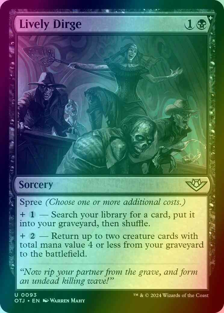 Lively Dirge [93] [Outlaws of Thunder Junction] [Foil] – Face to Face Games