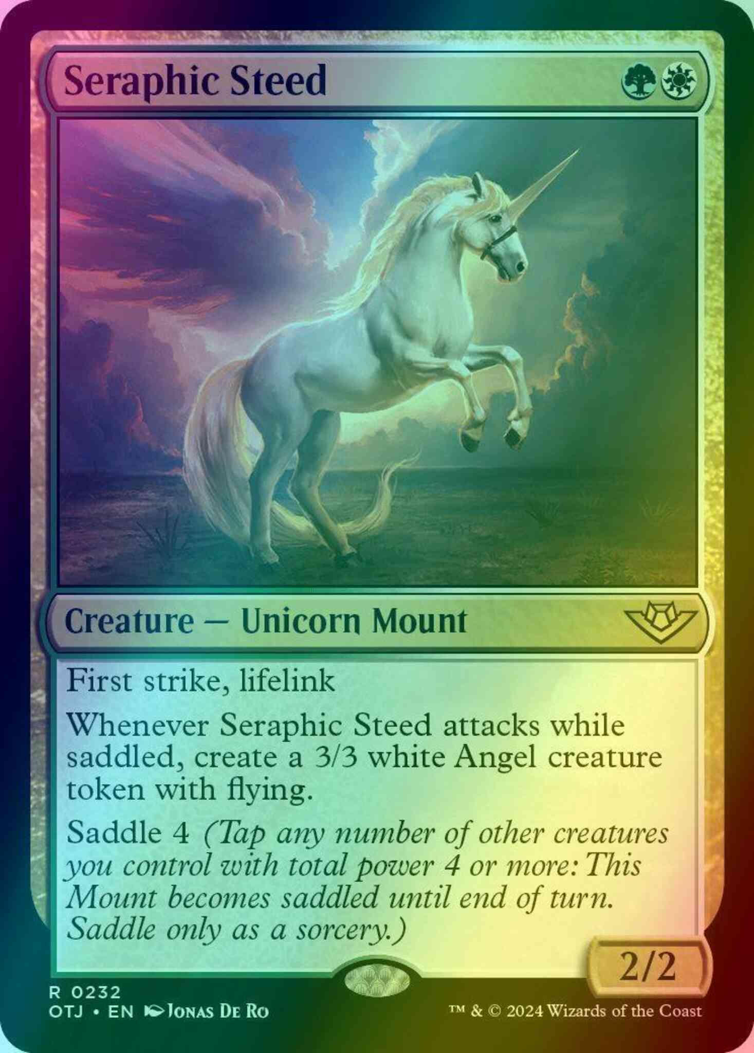 Seraphic Steed [232] [Outlaws of Thunder Junction] [Foil] – Face