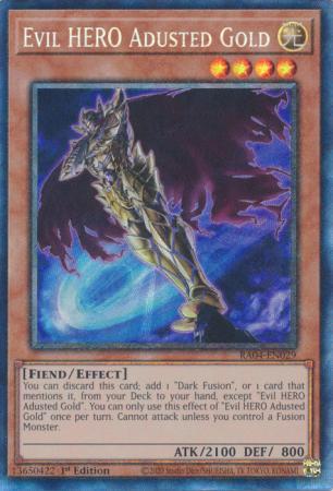 Evil HERO Adusted Gold - RA04-EN029 - Collector's Rare - 1st Edition